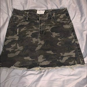 camo jean skirt